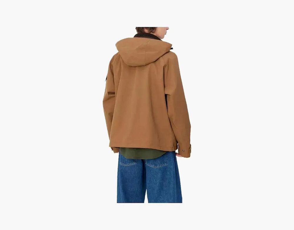 Carhartt WIP Hooded Chore Jacket Brown