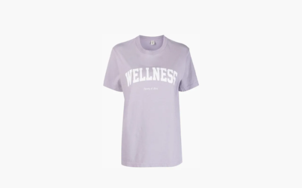 Sporty & Rich Wellness logo-print T-shirt Purple 