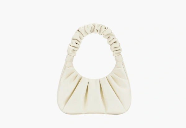 JW PEI Gabbi Ruched Hobo Handbag White 