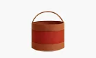 Hermès Wool Twill Blend Bucket Bags Orange & Brown