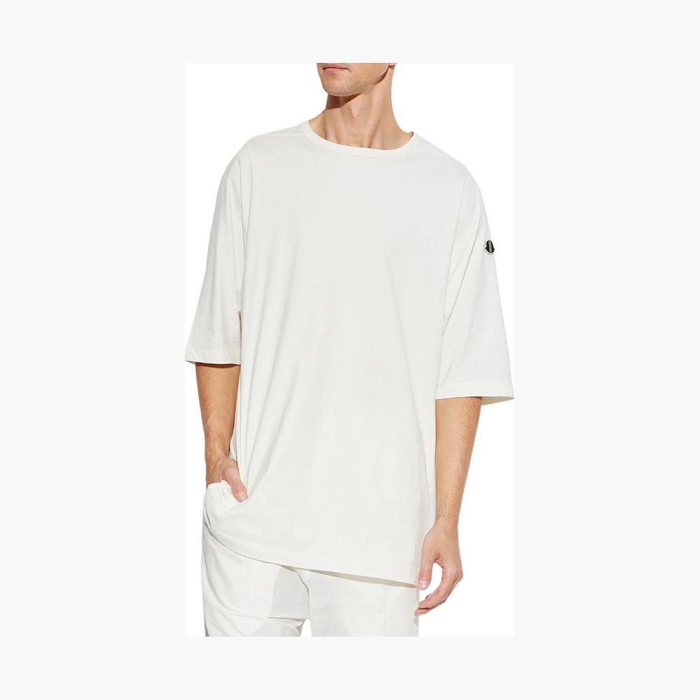 Moncler x Rick Owens Cotton T-Shirt Milk