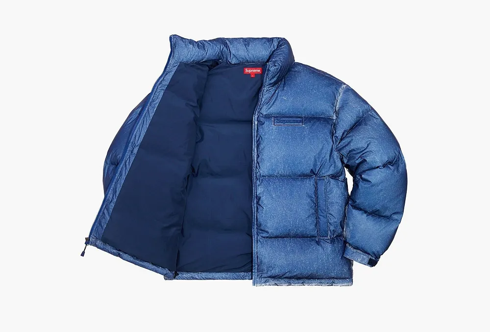 Supreme Reflective Speckled Down Puffer Jacket Royal