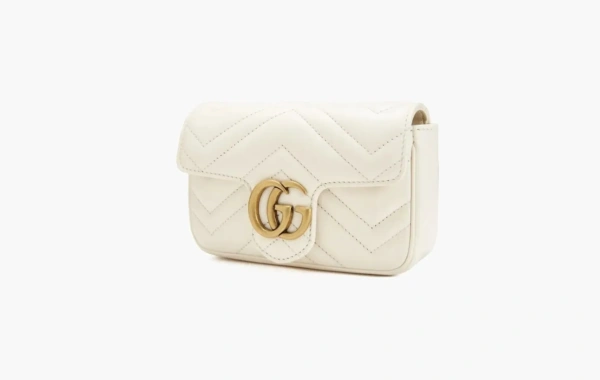 Gucci GG Marmont Matelasse Super Mini Bag White 