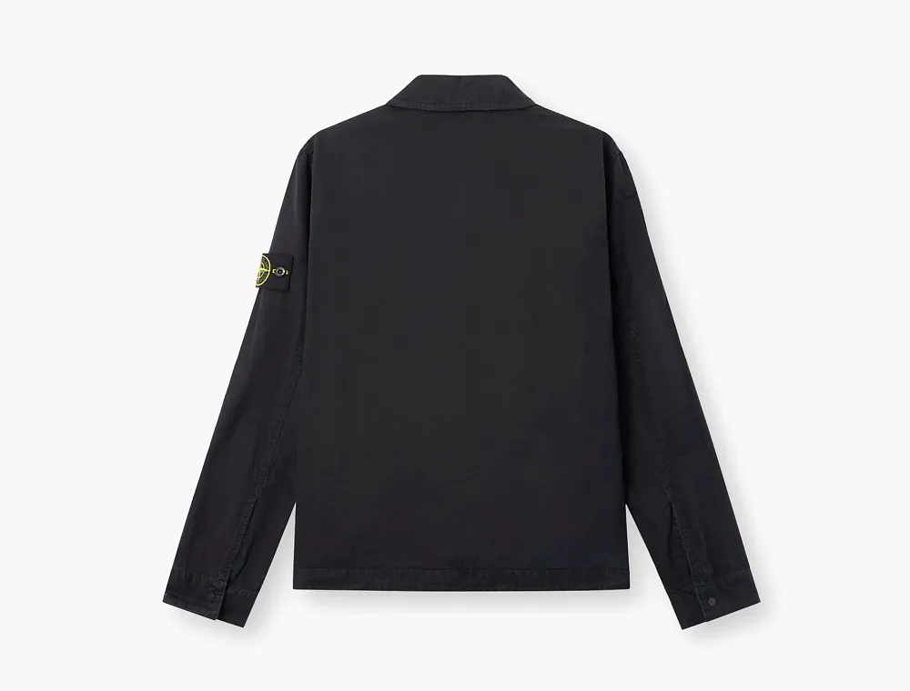 Stone Island Regular-Fit Zip-Up Overshirt Navy Blue