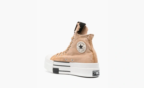 Rick Owens x DRKSHDW DBL DRKSTAR Chuck 70 High Washed Canvas Pack - Blonde 