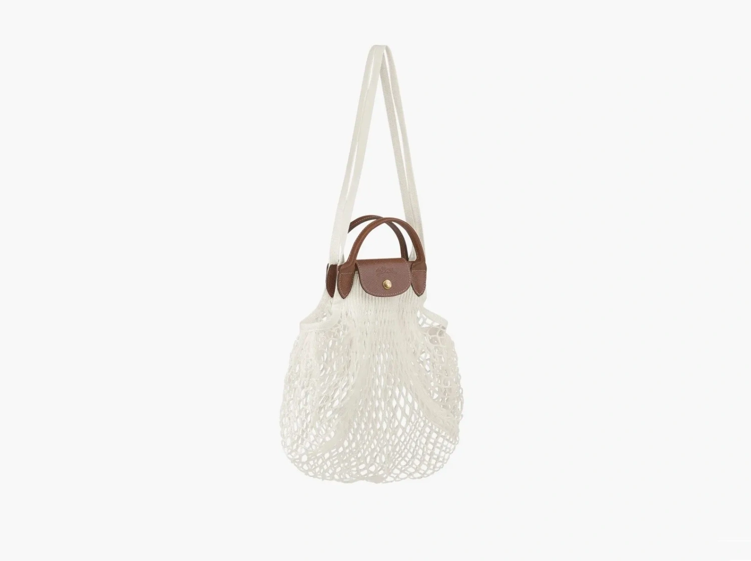 Longchamp Le Pliage Filet Top Handle Bag Ecru 
