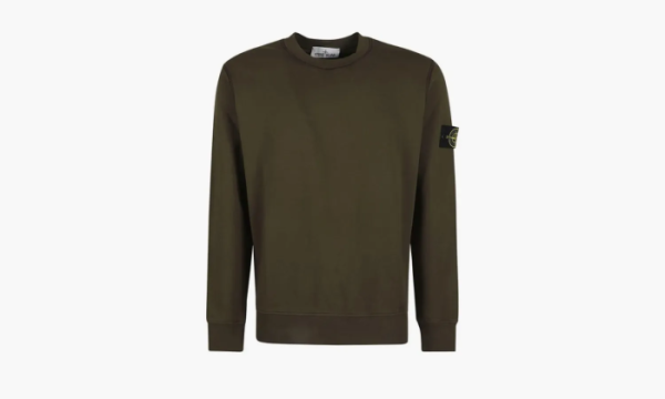 Stone Island Rib Trim Logo Detail Sweatshirt  Stone Island Rib Trim Logo Detail Sweatshirt