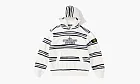 Stone Island X Supreme Warp Stripe Hooded Sweatshirt White