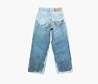Acne Studios 1981 Trompe L'oeil Wide Leg Jeans Mid Blue