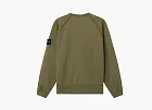 Stone Island Organic Cotton Fleece Crewneck Sweatshirt Military Green