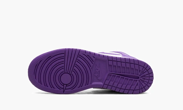 Air Jordan 1 Mid GS White / Purple Venom 