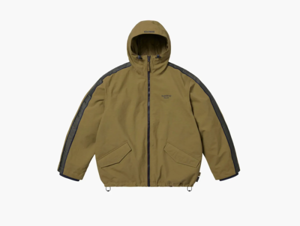 Supreme GORE-TEX Stripe Hooded Jacket Olive 