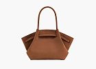 JW PEI Hana Medium Faux Suede Tote Bag Brown