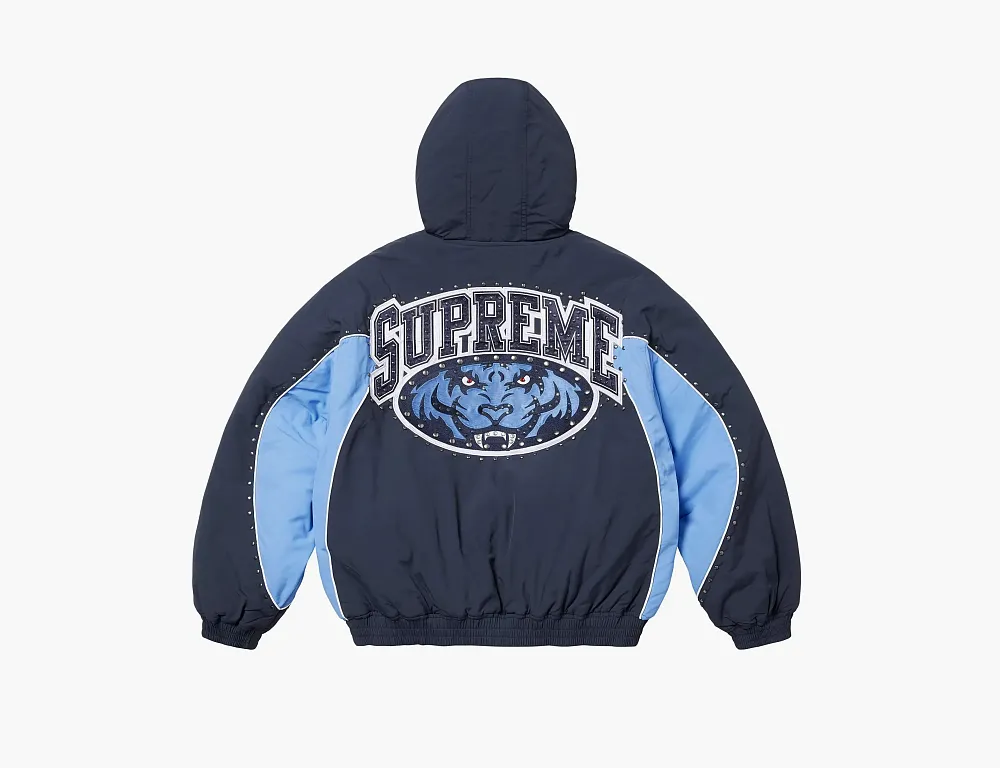 Supreme Studded Stadium Jacket  Navy