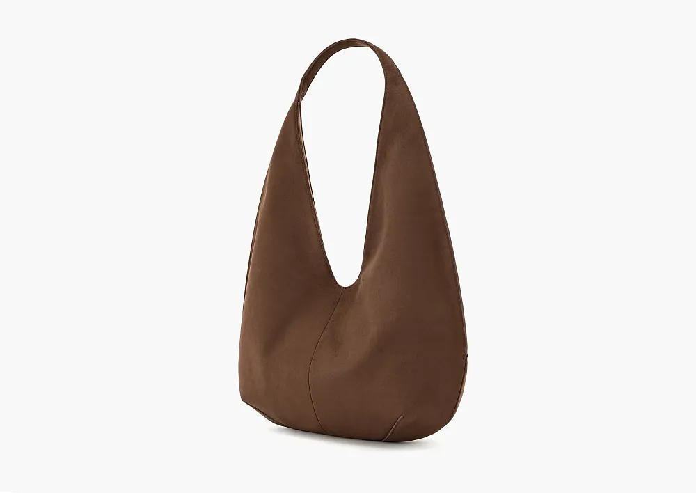 JW PEI Dara Faux Suede Hobo Bag Mocha Brown