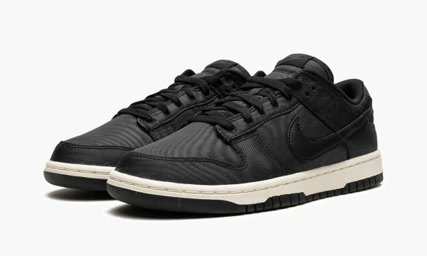 Nike Dunk Low Retro PRM Black Canvas 