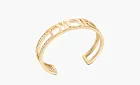 Dior Metal Bangles WMNS Gold Logo Cuff
