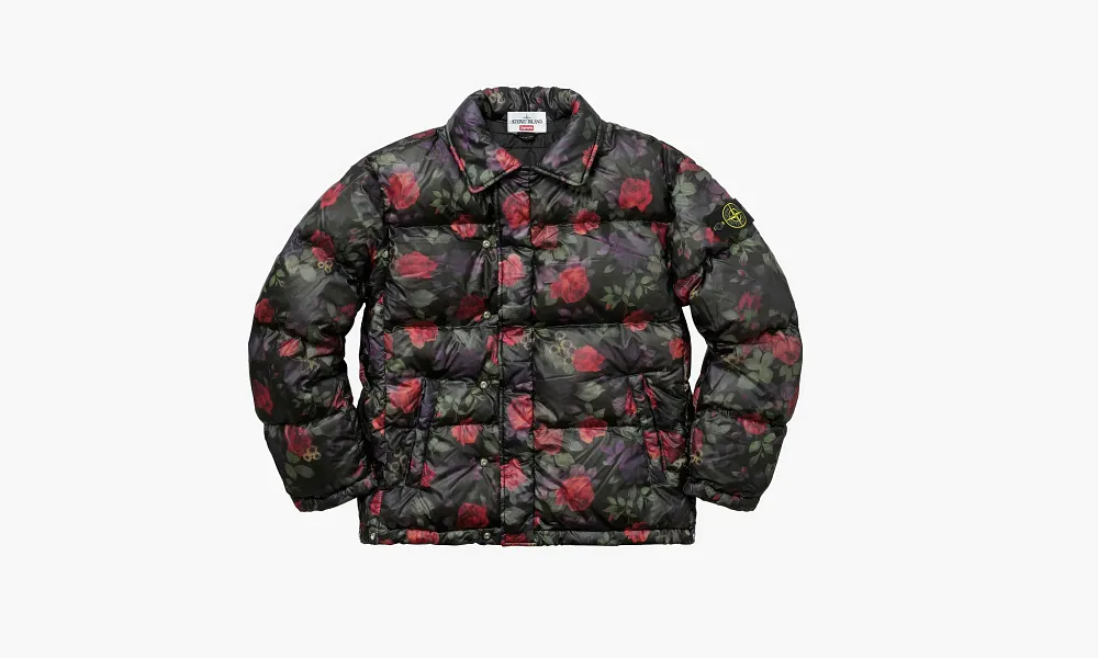 Supreme Stone Island Lamy Cover Stampato Puffy Jacket Black
