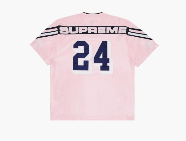Supreme Jacquard Rib Football Jersey Pink 