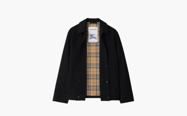 Burberry Gabardine Coach Jacket Black 