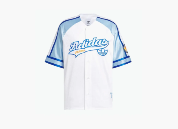 Adidas Originals Retro Short Sleeve Basketball T-Shirt  White / Bright Royal  Adidas Originals Retro Short Sleeve Basketball T-Shirt  White / Bright Royal