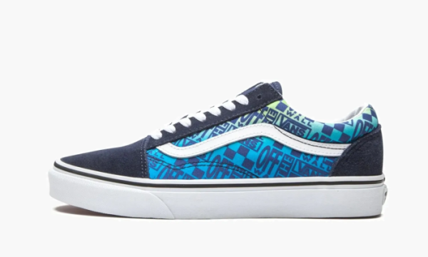 Vans Old Skool Off The Wall Logos - Blue 
