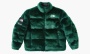 фото Supreme x The North Face Faux Faur Nuptse Jacket Green (Supreme)-SUP-FW20-349
