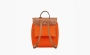Hermes Herbag Zip Canvas With Hunter Cow Leather Handbag Backpack Orange Red 
