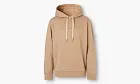 Burberry Logo Print Cotton Hoodie Camel