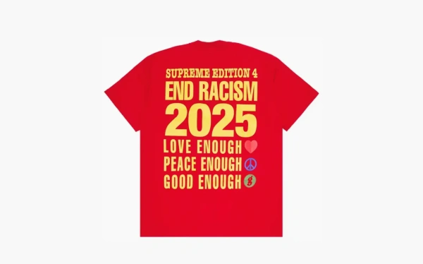 Supreme x Goodenough End Racism Tee Red  Supreme x Goodenough End Racism Tee Red