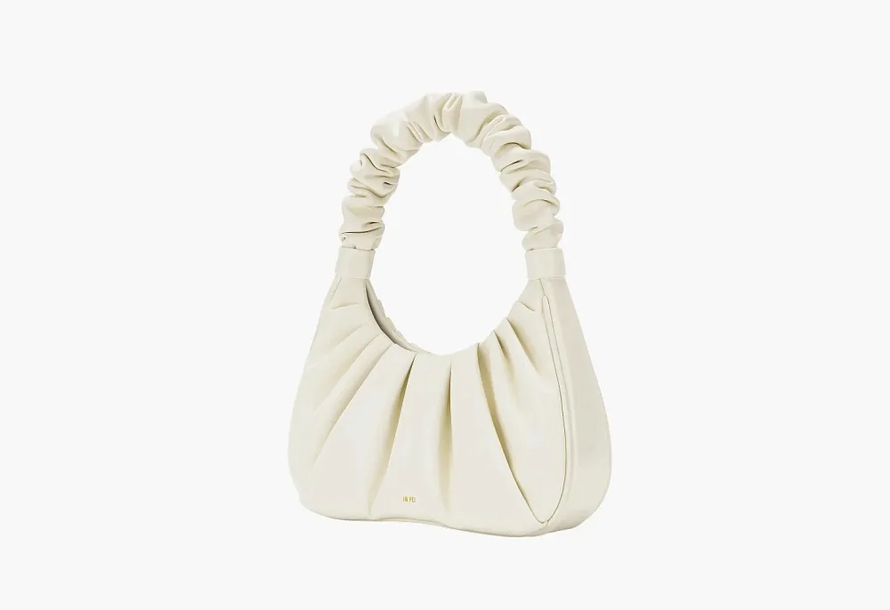 JW PEI Gabbi Ruched Hobo Handbag White