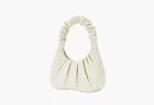 JW PEI Gabbi Ruched Hobo Handbag White