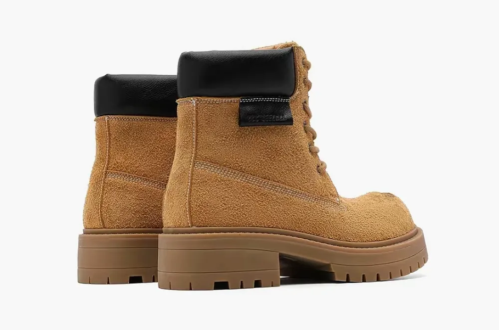 Mason Prince Classic Anti Leather Martin Boots Beige