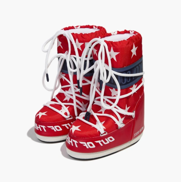 Moon Boot Icon Retro Biker Red Blue 