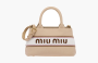 Miu Miu Shoulder Bag Canvas "Beige White" 