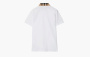 Burberry Check Collar Cotton Polo Shirt  "White" 
