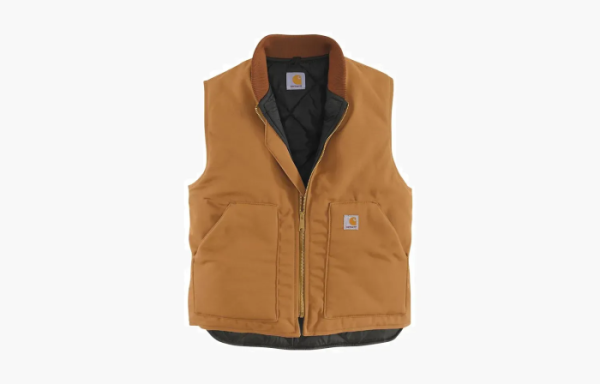 Carhartt V01 FIRM DUCK INSULATED RIB COLLAR VEST RELAXED FIT 