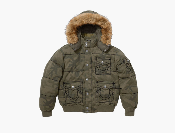 Supreme x True Religion Puffer Jacket Olive Camo 