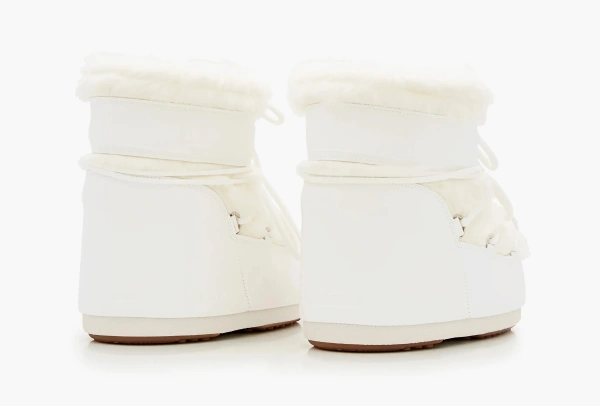 Moon Boot Icon Low Faux Fur Snow Boots White 