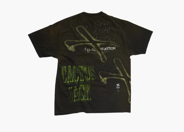 Cactus Jack by Travis Scott x WWE Two Words T-Shirt DX Black  Cactus Jack by Travis Scott x WWE Two Words T-Shirt DX Black