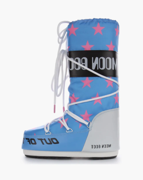 Moon Boot Icon Retrobiker Blue Pink 