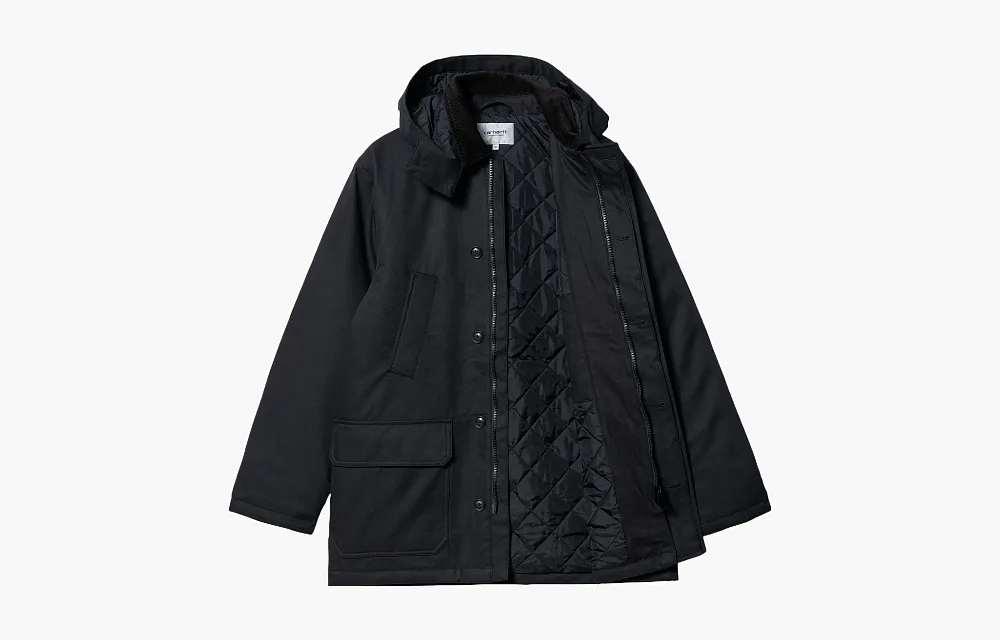 Carhartt WIP Hooded Parka Jacket Black