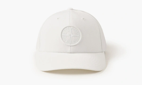 Stone Island Compass Patch Baseball Cap White 