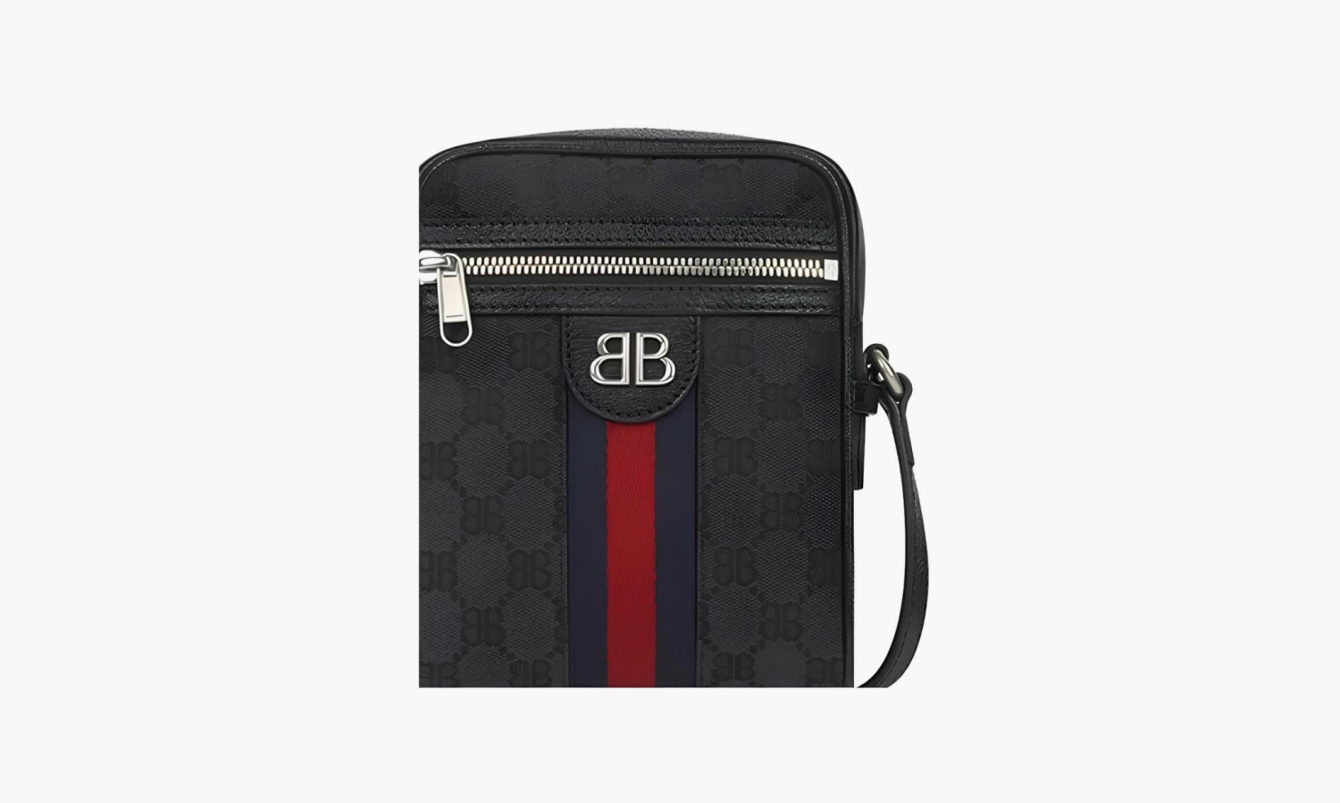 фото Gucci X Balenciaga The Hacker Project Shoulder Zip Bag "Black" (Gucci)-6801292103X1000