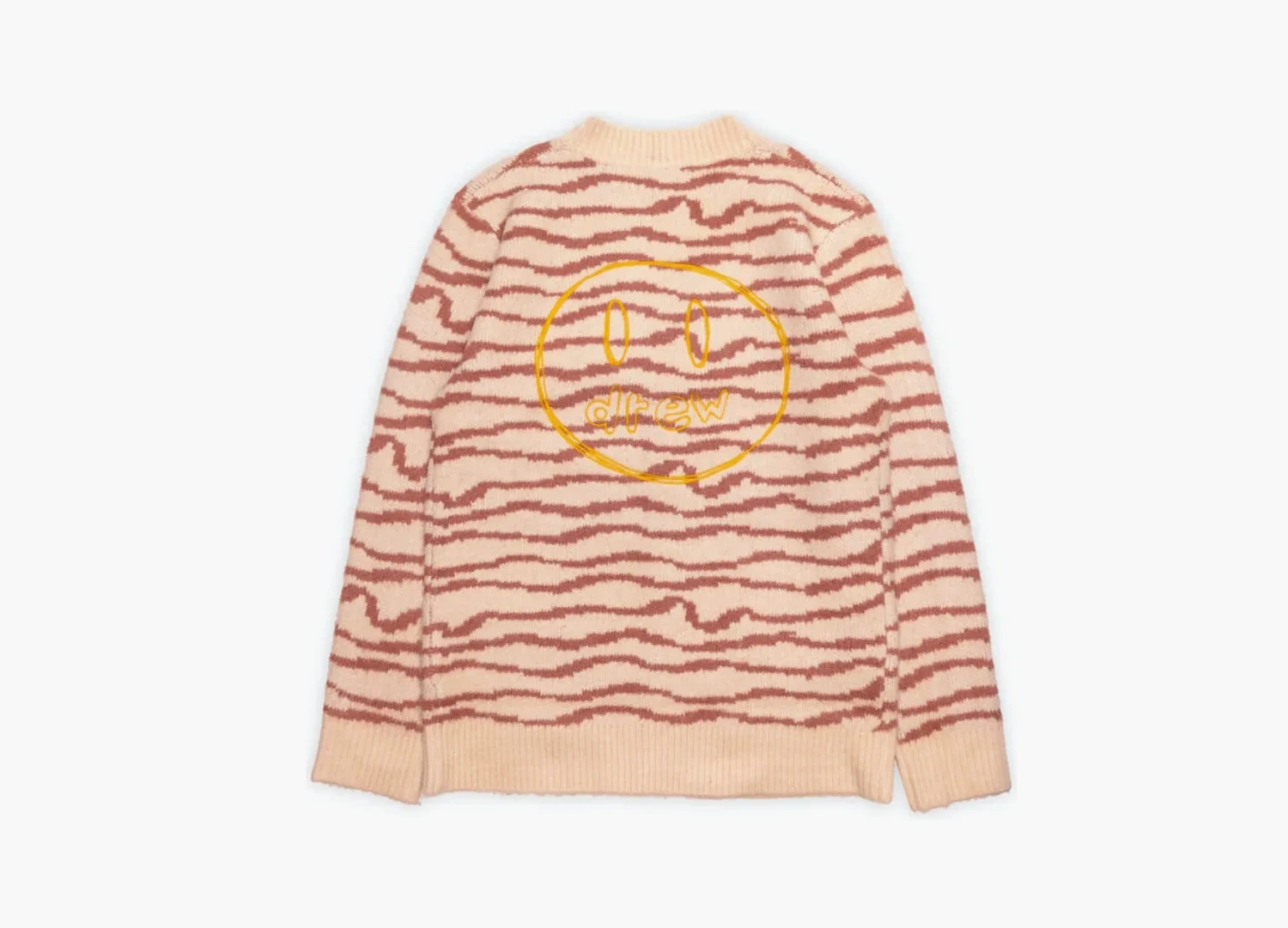 Drew House Sketch Mascot Squiggle Cardigan Ivory Mauve  Drew House Sketch Mascot Squiggle Cardigan Ivory Mauve