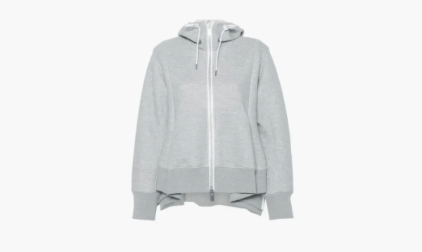 Sacai Zip Hoodie Grey 