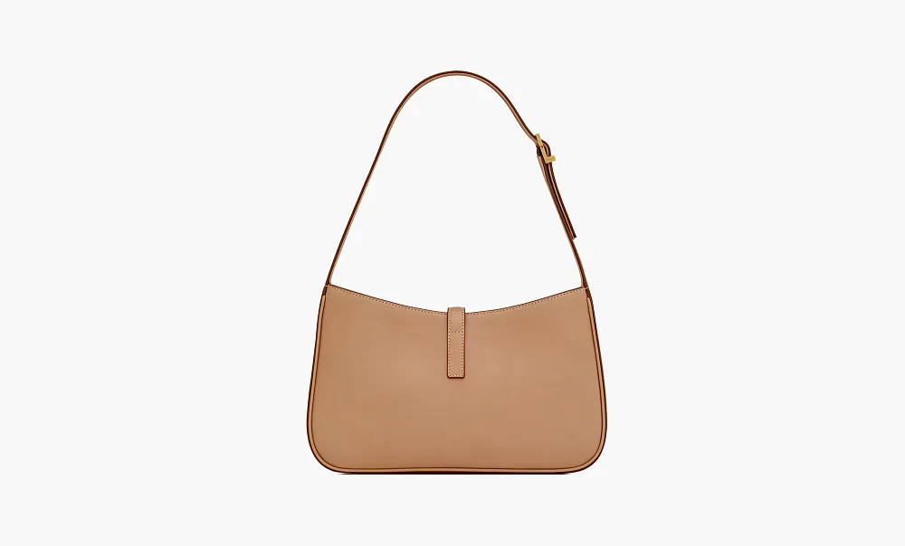 Saint Laurent Bronze Monogram Le 5 A 7 Hobo Bag Vegetable Tanned Leather Brown Gold