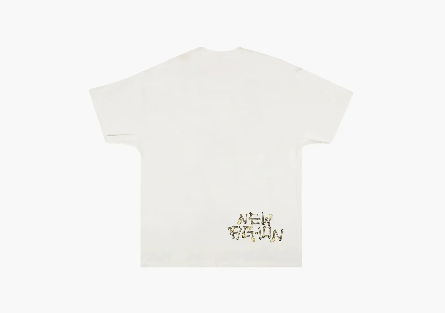 Kaws Skeleton New Fiction Bone T-Shirt White 