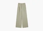 Ami Paris Wide-Leg Tailored Wool Trousers Pale Green