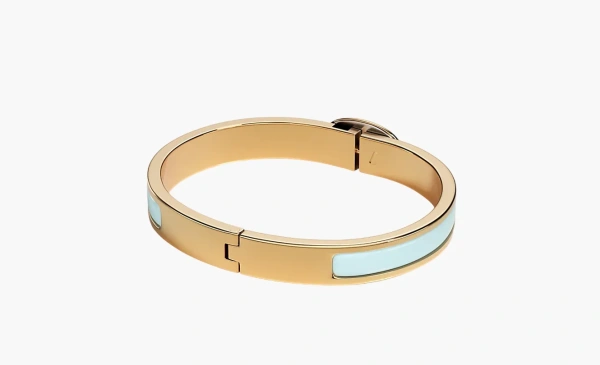 Hermes Mini Clic Chaine d'Ancre bracelet Gold / Blue 